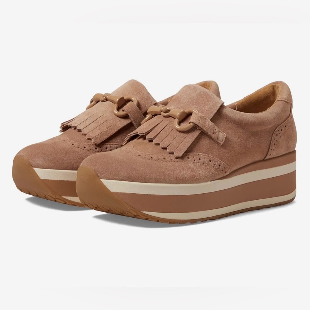 NWT Dolce Vita Jhax Toffee Suede Platform Sneakers Size 8.5